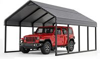 Garage portable en métal de 20x30 pieds |   Structure de toit en acier galvanisé robuste, imperméable, protection UV, design moderne
