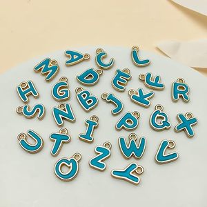 Breloques en métal émaillé avec lettres anglaises colorées pour la fabrication de bijoux DIY, pendentifs pour bracelets et colliers - Product Image 4