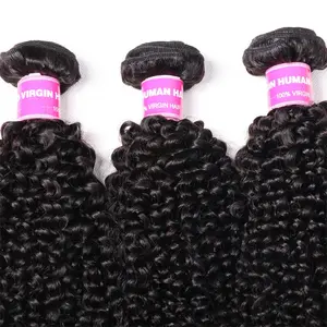 Pelo rizado brasileño Remy al por mayor 100% cabello humano a la venta trama de máquina de cabello humano para mujeres negras