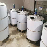 Prix usine Réservoir De Mélange En Acier Inoxydable Liquide Chimique Alimentaire Mélange Chauffé Veste Mélangeur Réservoir Avec Agitateur Réservoir De Mélange