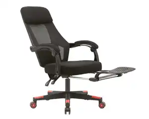 Cfjns-801 Cadeira ergonômica ajustável para escritório, couro PU ajustável, com desenho, malha toda, cadeira de escritório para mesa