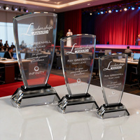 Trophée en cristal personnalisé à succès pour la reconnaissance de l'innovation des employés
