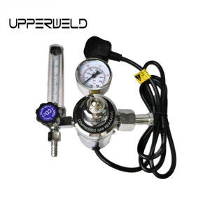 Regulador de cilindro de latón cromado para reductor de presión de <span class=keywords><strong>CO2</strong></span> Tubo de calentamiento eléctrico para soplete de corte Industrial de argón de oxígeno - Product Image 5