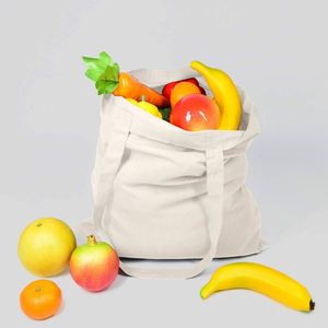 Sac en toile robuste personnalisable, vierge, à fermeture éclair, à porter à l'épaule, pour le bricolage, les courses et la bibliothèque - Product Image 5