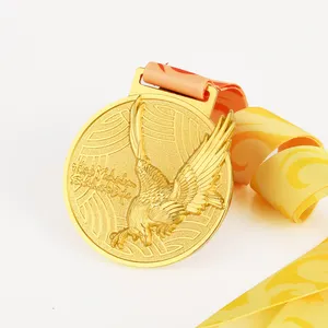 Nouvelles médailles de sport en alliage de zinc de médaille d'or personnalisées