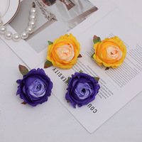 Fleurs artificielles florales soyeuses pour gâteau, salle de mariage, décoration douce, boîte cadeau