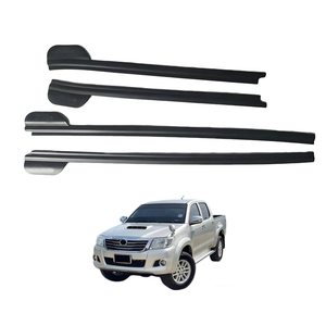 Kit de embellecedor de ventana negra mate ABS para Hilux <span class=keywords><strong>Vigo</strong></span> 2012-2014, accesorios para carrocería de coche, incluida la visera, viseras, Wind Bug - Product Image 1