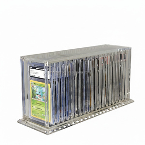 Boîte <span class=keywords><strong>de</strong></span> rangement transparente pour cartes Pokémon XYBP en acrylique transparent personnalisée avec 10/20 emplacements pour cartes gradées PSA DNA BGS - Product Image 2