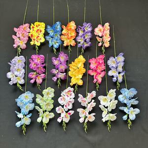Fleur artificielle de gladiole Junheyuan, branche unique, fleurs en soie pour la décoration de la maison et des mariages - Product Image 1