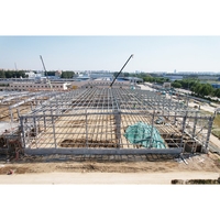 Modèle 3D de construction de hangar à structure en acier CAO Conception d'entrepôt préfabriqué