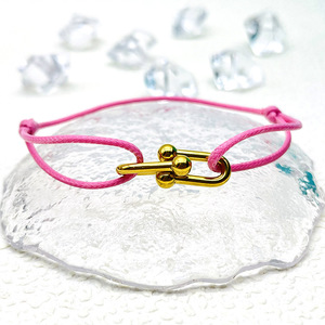 <span class=keywords><strong>Bracelet</strong></span> tissé à la main en acier au titane mode bijoux géométriques <span class=keywords><strong>fil</strong></span> lié <span class=keywords><strong>Bracelet</strong></span> en corde à main réglable en forme de U pour femmes hommes - Product Image 3