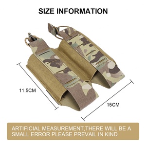 กระเป๋าใส่แม็กกาซีนแบบคู่ ทำจากไนลอน 500D ขนาด 15x13.5 ซม. ระบบ Fast Molle สำหรับอุปกรณ์ป้องกันตัว - Product Image 2