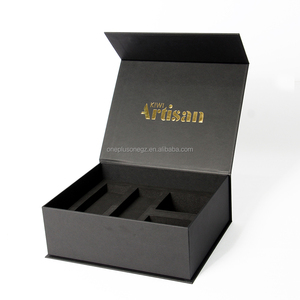 Embalaje de papel de perfume negro de lujo personalizado caja de regalo con cierre magnético estilo <span class=keywords><strong>libro</strong></span> de cartón para botella de vidrio - Product Image 6