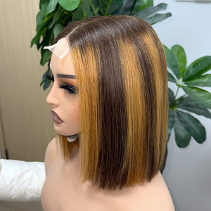 Pelucas de Cabello Humano Coloridas de Orientfashion, Cabello Vietnamita Virgen, Pelucas de Cabello Humano Natural con Frente de Encaje, Pelucas Cortas Tipo Bob - Product Image 6