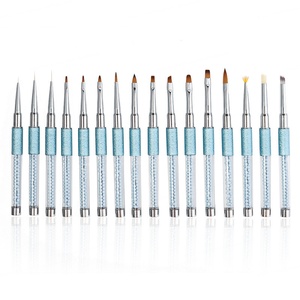 Kit de 16 pinceaux pour nail art, gel UV, peinture, dessin, liner, détails, acrylique, manucure, salon, DIY - Product Image 1