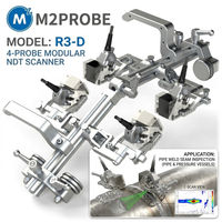 Scanner de soudure à sonotubes phasés à double tige EINTIK M2PROBE R3-D pour l'inspection circonférentielle des tuyaux PA TOFD, équipement CND