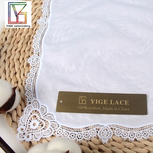 <span class=keywords><strong>Pañuelos</strong></span> <span class=keywords><strong>de</strong></span> Encaje Blanco Suave al por Mayor, 100% Algodón, <span class=keywords><strong>Bordados</strong></span>, para Novias, Mujeres, Bodas, Regalos Festivos - Product Image 4