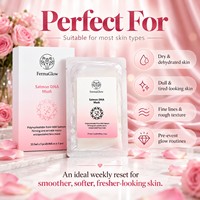 Masque facial en feuille de collagène ADN de saumon sauvage stérile fermenté PDRN ADN de sodium pour le soin du visage Masque en gelée pour le visage anti-âge et la réparation de la peau