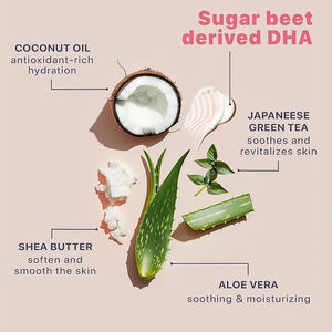 Loción de bronceado sin sol Mineral vegano orgánico de lujo, manteca de karité de hierbas hidratante y té verde para protección antioxidante - Product Image 3