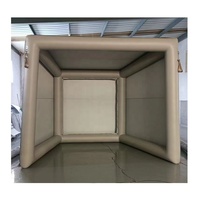 En gros, Simulateur de golf gonflable d'extérieur, taille personnalisée, étanche, avec filet de frappe pour entraînement et cage d'écran de projection, en PVC