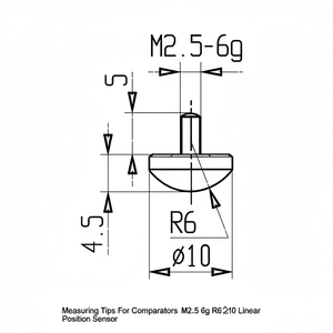 Puntas de Medición para Comparadores M2.5 6g R6 10, Sensor de Posición Lineal - Product Image 1