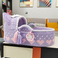 100% Polyester Hand-Knitted Baby Cradle T-Shirt Yarn Roll 400g with Elastic Fancy 100% Polyester Yarn