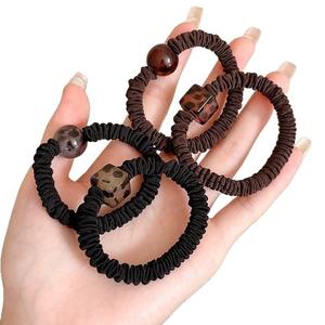 جلد النمر طباعة رقيقة Scrunchie لطيف لا ضرر الشعر التعادل الأنيق ذيل حصان حامل للنساء - Product Image 5