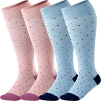 Chaussettes de compression en nylon de nouvelle conception avec logo personnalisé, 15-20 mmHg, taille plus, chaussettes épaisses, respirantes, durables