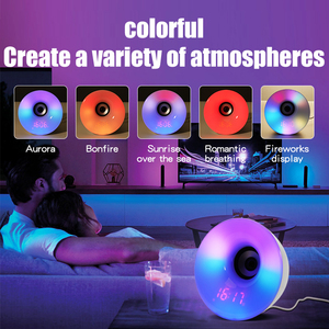 เครื่องบันทึกเสียงสีขาวไฟพระอาทิตย์ขึ้นสำหรับทารกผู้ใหญ่รถยนต์โรงแรมใช้เสียงที่เลือก12เสียงฟังก์ชั่นหน่วยความจำตัวจับเวลาการนอนหลับ - Product Image 4