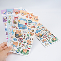 Hojas de pegatinas de vinilo personalizadas troqueladas a medida, impermeables, con tarjeta de soporte y bolsa OPP para diario, agenda y proyectos DIY