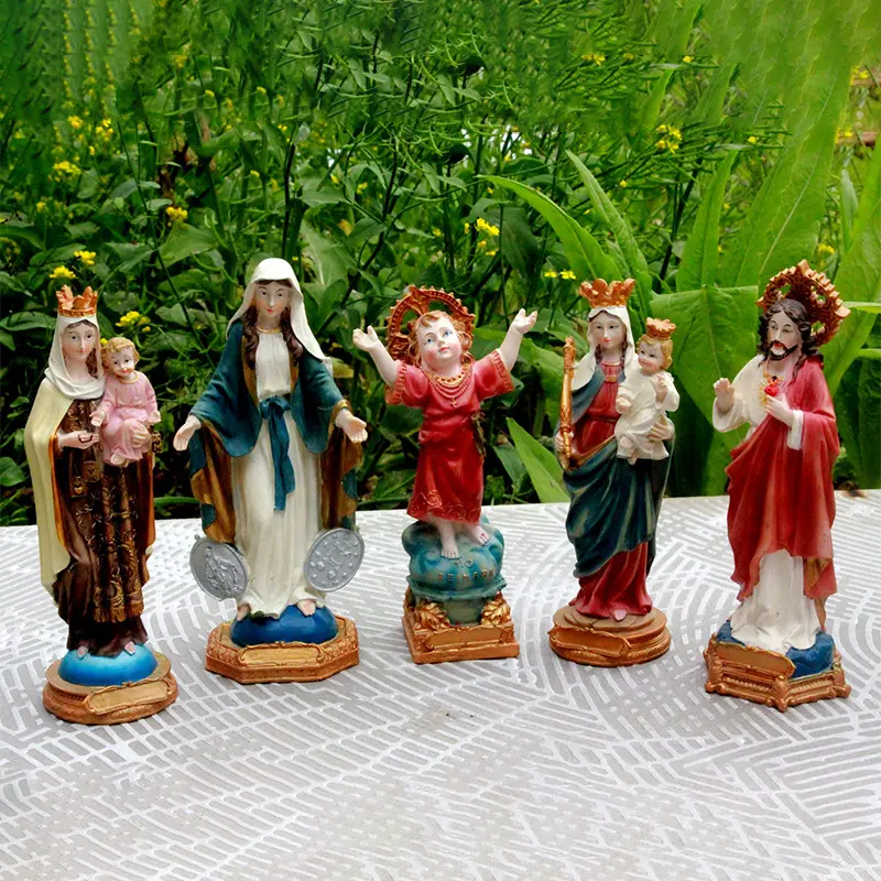 Estatua creativa de la Virgen María, artesanía de resina del Padre, artículos religiosos, decoración, múltiples diseños