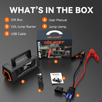 Boîte de démarrage combinée 56000mAh 12V 24V 8000A Peak PD65W, démarreur de voiture, batterie externe pour moteur essence et diesel avec lumière d'avertissement stroboscopique SOS