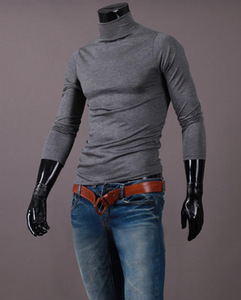 Mens Thermal Turtleneck Long Sleeve T Shirt Slim Fit Base <b>Layer</b> Pullover High Collar Knitted <b>Top</b> for Autumn Winter - Product Image 4