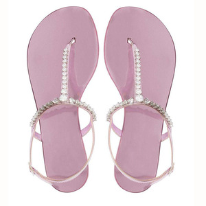 Ultimi sandali con cinturino alla caviglia da donna infradito per ragazze estate Casual Flower <span class=keywords><strong>Fashion</strong></span> scarpe da spiaggia antiscivolo pantofola piatta per ragazze - Product Image 5