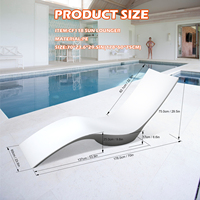 Chaise longue flottante pour piscine, transat de piscine