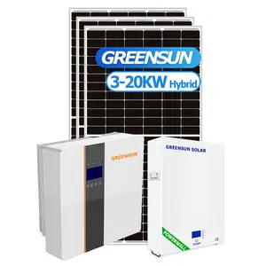 Solar Panel Kit 5000 W Hybrid 3000W 5000 W Hause Solar Beleuchtung Energie Lagerung System für Dach