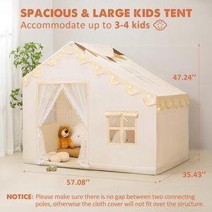 Tienda de Campaña Infantil para Interiores, Espacio Amplio, Casa de Juegos para Niños Pequeños, Castillo de Princesa, Casa de Juegos, Tiendas de Juguete para Niñas y Niños - Product Image 5