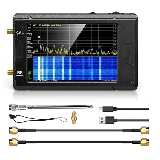 ULTRA 100K 5.3GHz 100k-5.3GHz RF Signal Generator Handheld Tiny Spectrum Analyzer with 4inch Display for TinySA
