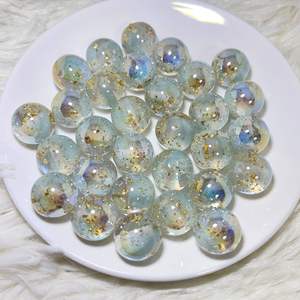 2025 estrella hoja de oro K16 cuenta redonda cuenta de resina a través del agujero recto no raya la cadena del teléfono móvil joyería colgante de coche - Product Image 5