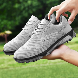 Zapatos de Golf con Tacos para Hombre, Diseño OEM Personalizado, Profesionales, Nuevos, Impermeables, con Forro de Malla, para Todas las Estaciones - Product Image 3