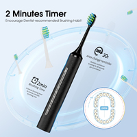 Brosse à dents électrique sonique, étanche IPX7, rechargeable par TYPE-C, pour adultes, maison et voyage