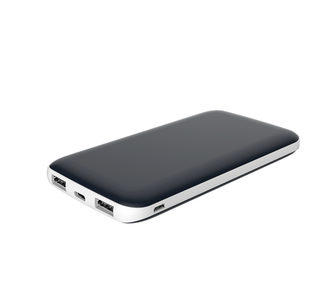 10000mah Type c Slim Design Fast Power Bank with Soft Touch 10000mah 2.1A Battery Bank Double USB Output Power Bank Type c
