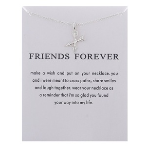Collana con ciondolo freccia moda <span class=keywords><strong>per</strong></span> <span class=keywords><strong>donna</strong></span> collana con dichiarazione di colore argento dorato amici <span class=keywords><strong>per</strong></span> sempre gioielli regali con carta - Product Image 6