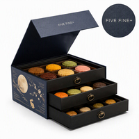 Boîte Cadeau de Luxe Haut de Gamme pour Gâteaux de Lune du Festival de la Mi-Automne en Papier Rigide Spécial avec Laminage Mat - Emballage Personnalisable