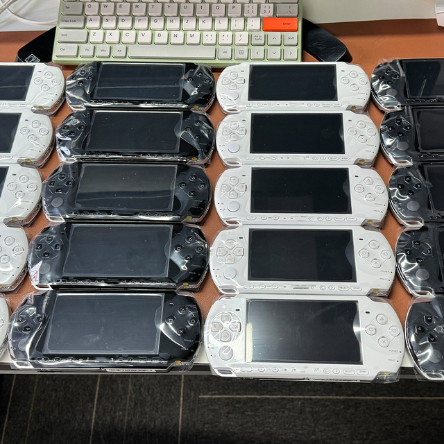 Refurbished Original Gaming Console with Aftermarket Shell and Button for PSP3000 Custom Firmware Installed with LOGO