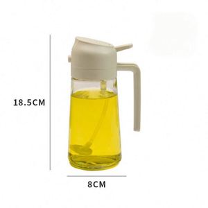 Dispensador y Rociador de Aceite de Oliva 2 en 1 Ecológico Personalizado - Botella de Vidrio de 16 oz con Cepillo para Cocina, Barbacoa y Promociones - Product Image 4