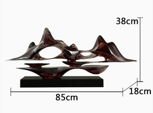 Aangepaste Transparante Inkt Wassen Rotstuin Kunstambachten Nautische Stijl Geschilderd Model Display Voor Huisdecoratie Handgemaakte Hars Geschenken - Product Image 4