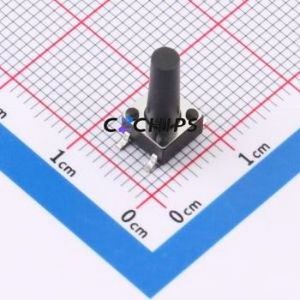 TS-1095PS-A165B2-C3D2 Tactile Switch SMD-4P,6x6mm Switch Single Pole Single Throw Round Button 1.8N Vertical Mount - Product Image 1