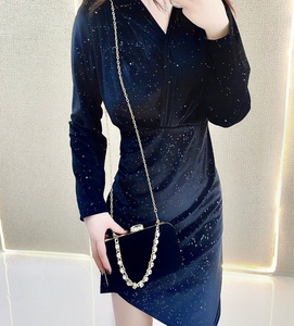 2025 <span class=keywords><strong>pochette</strong></span> sac à main sac de soirée pour femmes soirée mariage sacs chaîne poignée fête sacs à main velours daim sacs formels élégant sac à main - Product Image 3