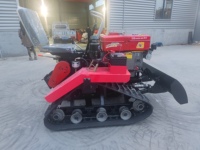 Micro-cultivateur multifonctionnel agricole sur chenilles de 25 CV, type eau et sécheresse, mini tracteur portatif